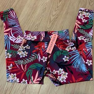 MINKPINK MOVE NWT tropical floral leggings sz Small ADORABLE!